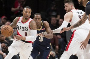  锡安28+15鹈鹕击溃开拓者  